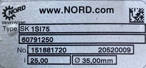 Motoreduktor / przekładnia 1,1kW 56obr. 3fazowy HAMULEC NORD - zdjęcie 3
