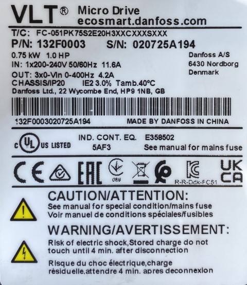 falownik 0,75kW 230V / 3x230V Danfoss - zdjęcie 3