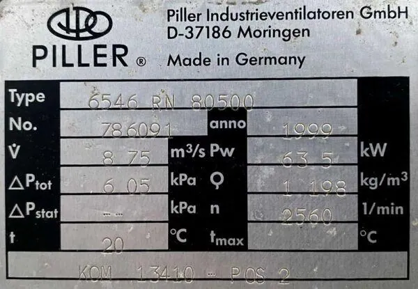 Wentylator / dmuchawa 75kW 2900obr. - zdjęcie 2