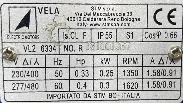 Silnik elektryczny 0,25kW 1350obr. 3fazowy - zdjęcie 2