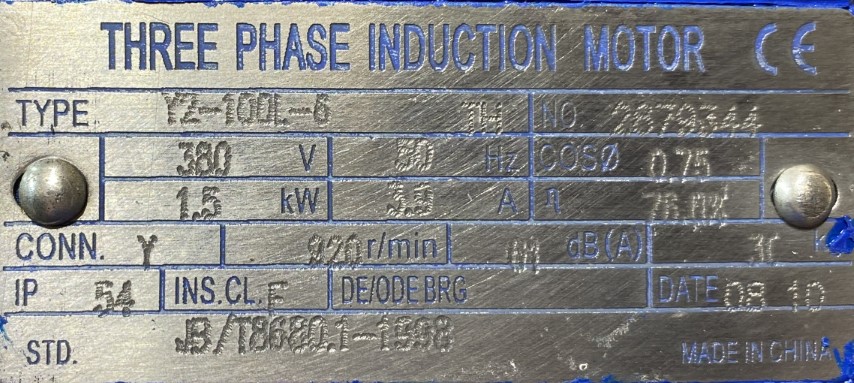 silnik elektryczny 1,5kW 920obr. 3fazowy - zdjęcie 2