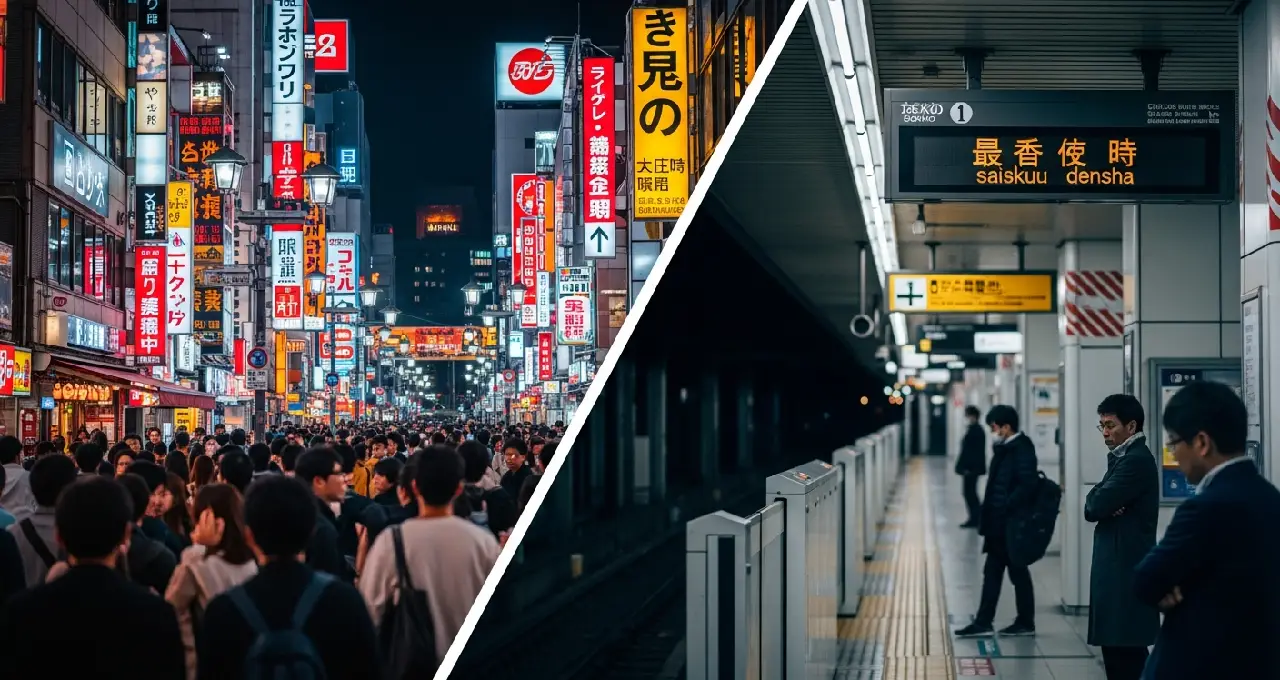 Nightlife in Tokyo vs Last Train Times