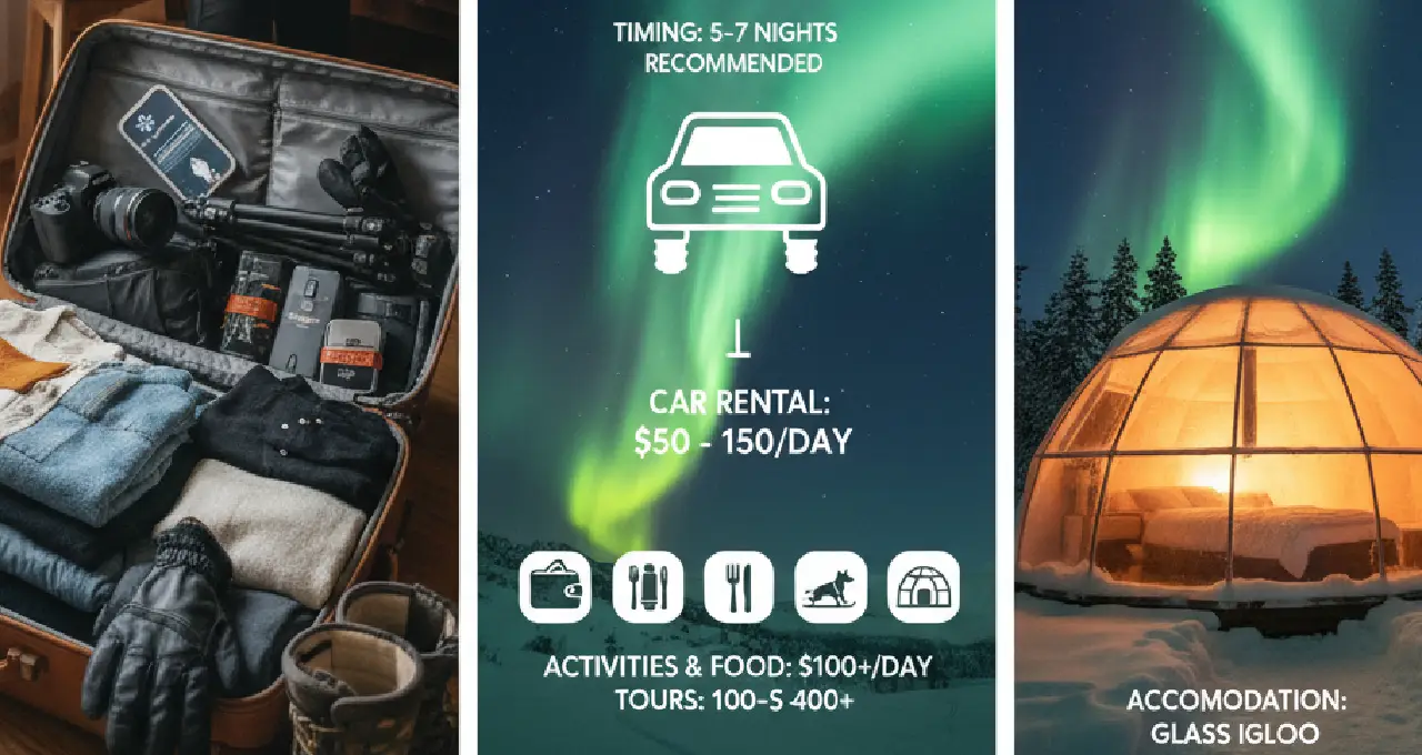 Logistical Planning and Budgeting to see northen light 