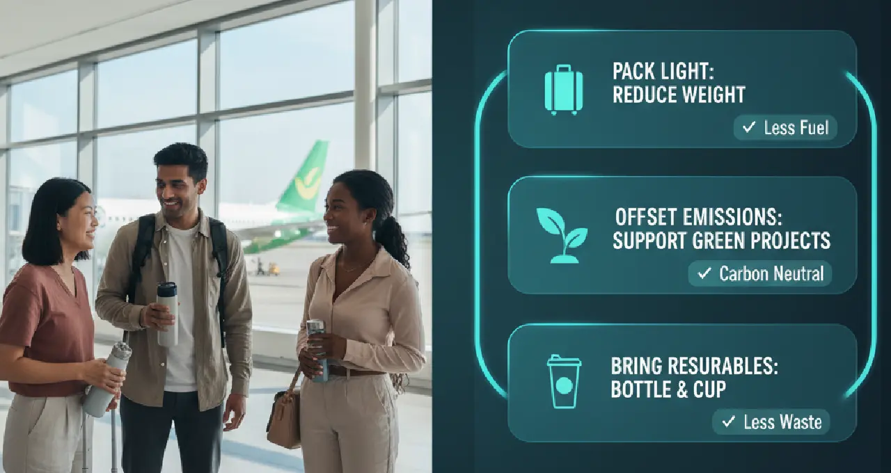 Eco-friendly flight habits(what travelers can do)