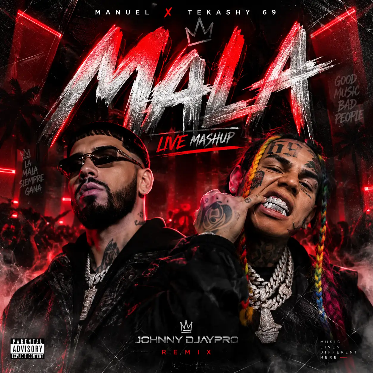 6ix9nine, Anuel AA - Mala (Live Mashup) [Dirty] - 4A - 100 BPM