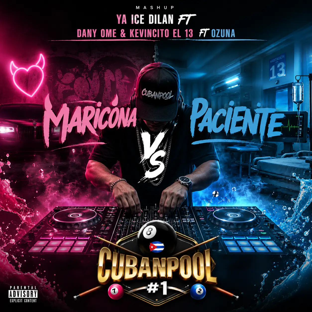 Ya Ice Dilan ft  Dany Ome & Kevincito El 13 ft Ozuna - Maricona Vs Paciente [Mashup] Dirty - 115 Bpm
