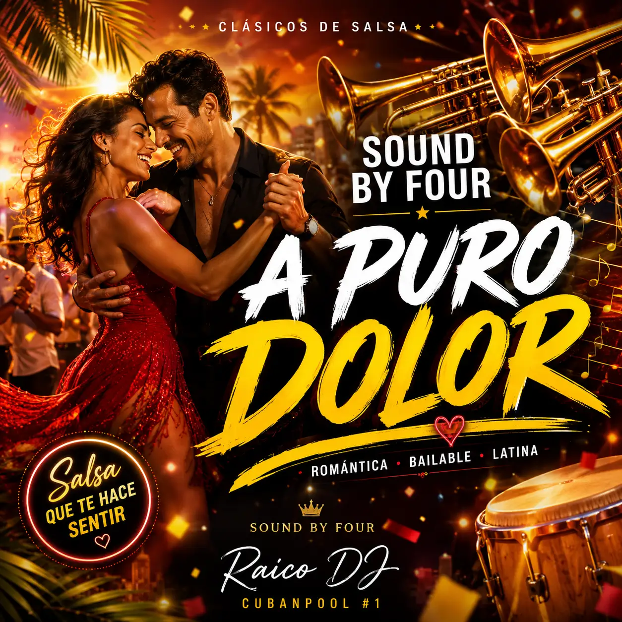 Sound By Four - A Puro Dolo [Cover Salsa] Video Clean - 90 Bpm