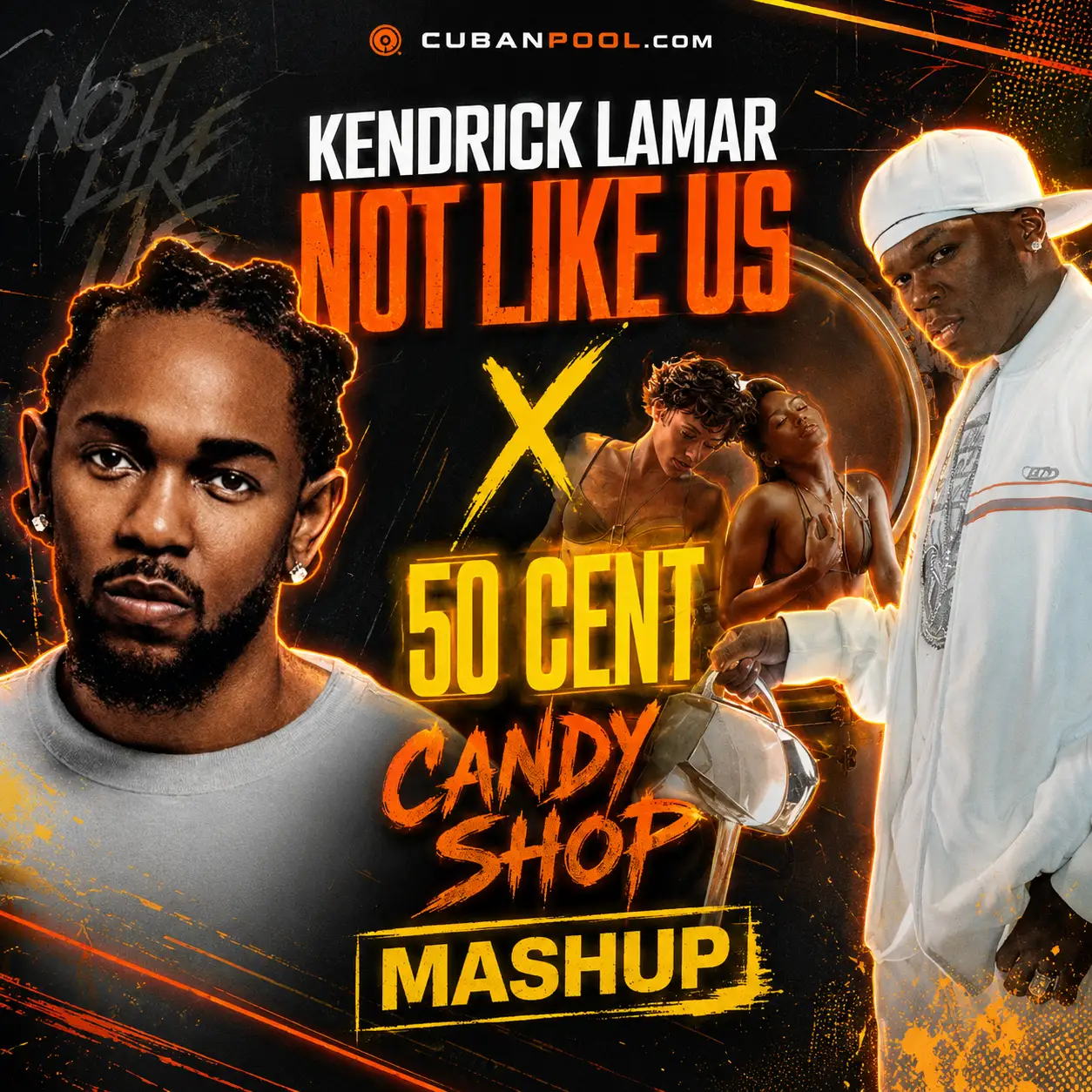 Kendrick Lamar vs 50 Cent ft Olivia - Not Like Us  vs Candy Shop [Tone Play Mashup] Dirty - 101 Bpm