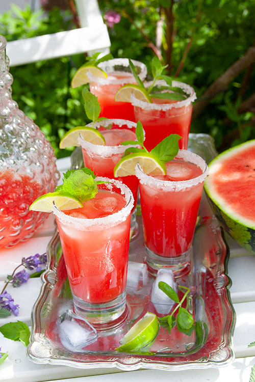 Vattenmelon- och limedrink
