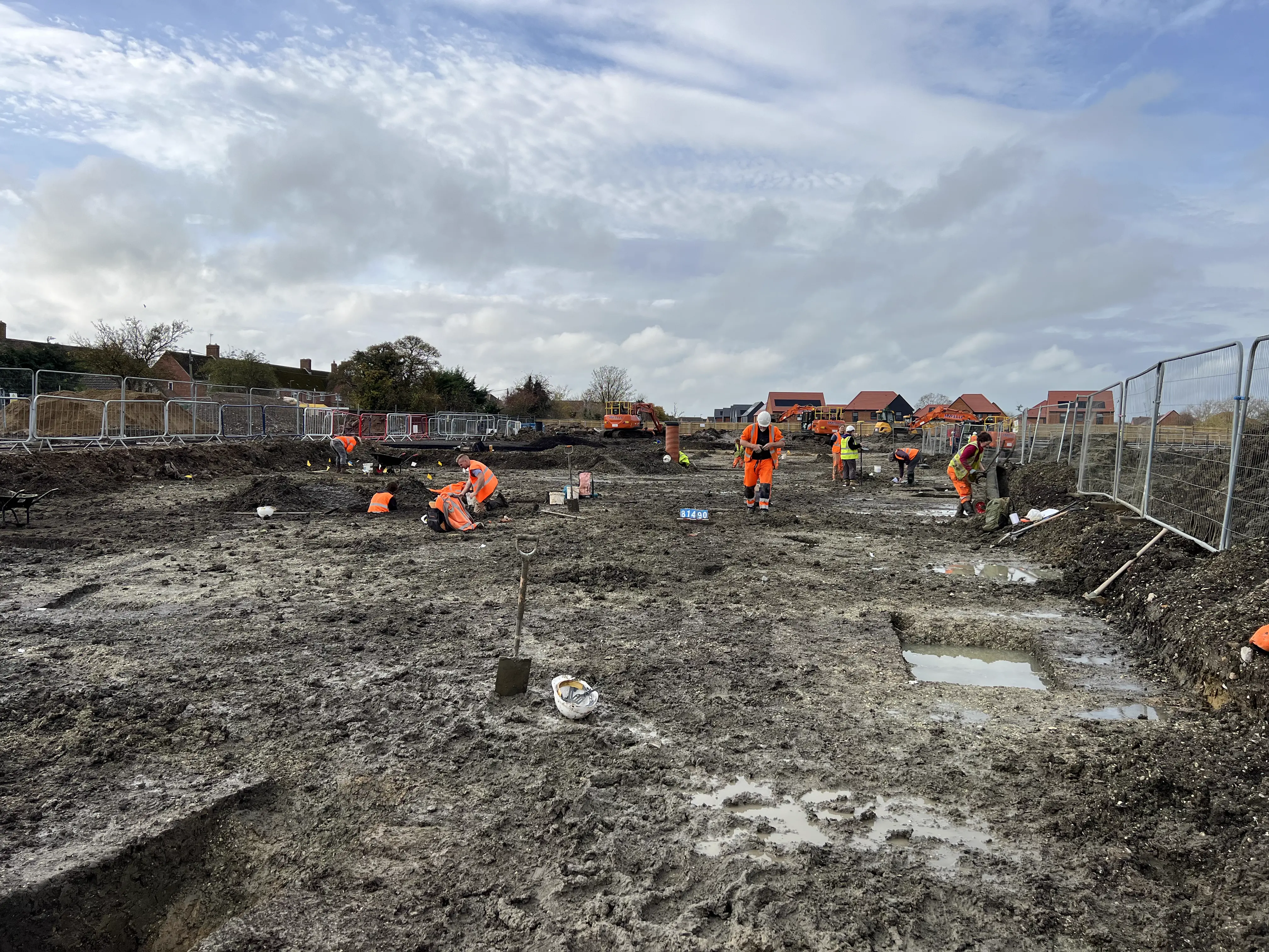 Wide view across the Brookside Meadows excavation