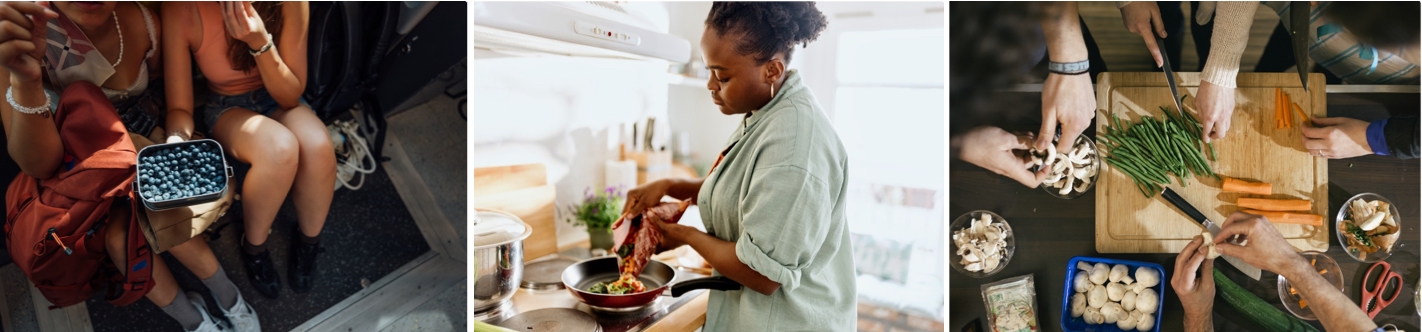 Food photography trends showing healthy eating as medicine, with natural ingredients and real-life preparation scenes