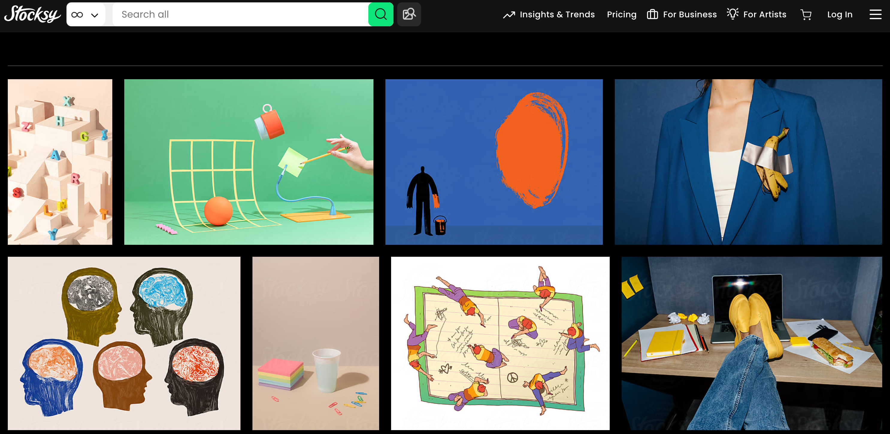 Midstock stock agency Stocksy — selection of conceptual and creative photos and illustrations