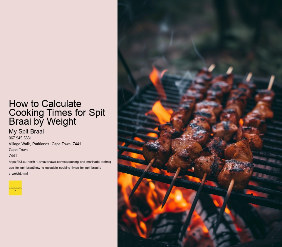 How to Calculate Cooking Times for Spit Braai by Weight