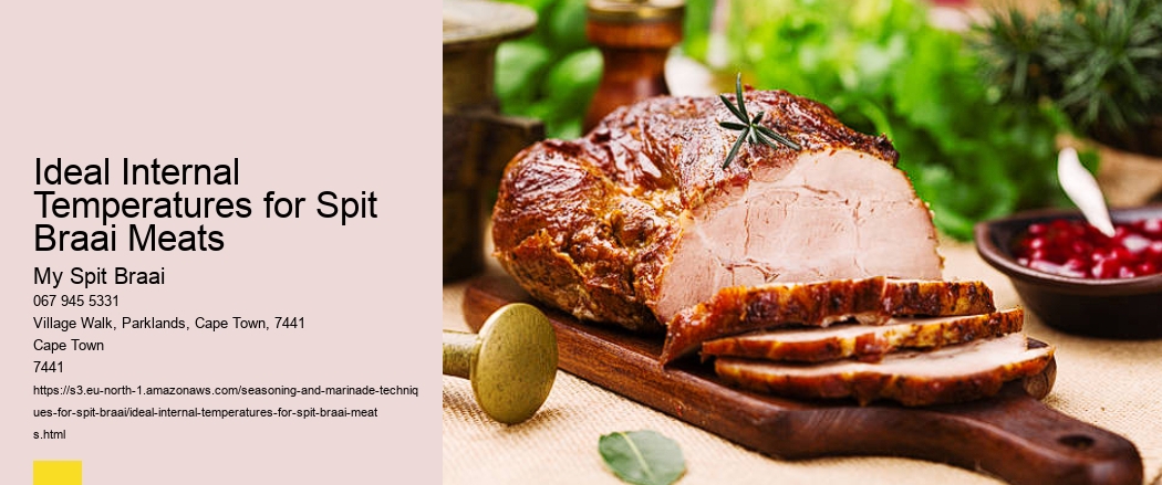 Ideal Internal Temperatures for Spit Braai Meats