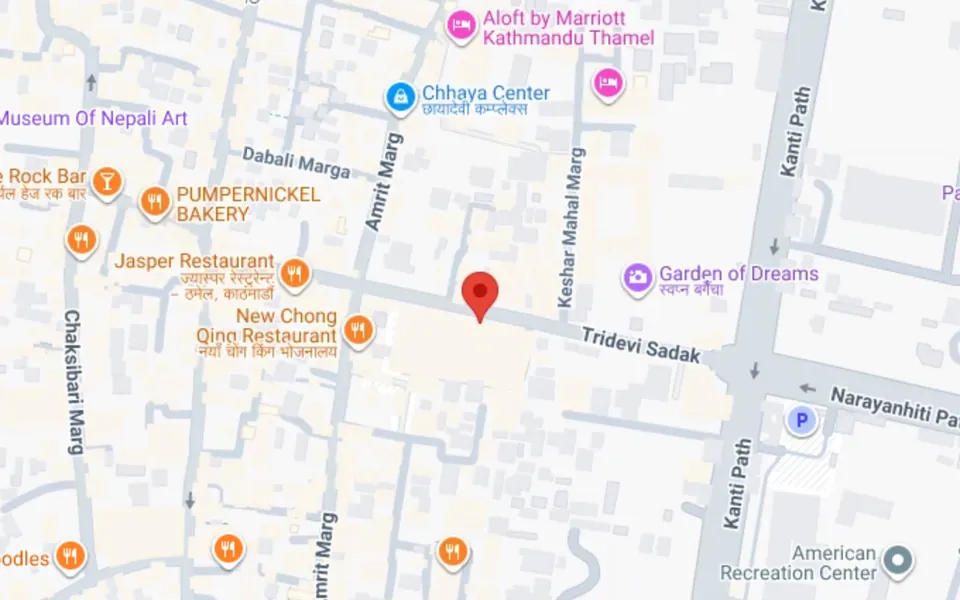 Map: SK Pashmina, Thamel, Kathmandu