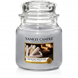 Yankee Candle Crackling Wood Fire Christmas Scent Medium Jar