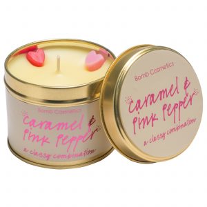 Bomb Cosmetics Tin Candle Caramel & Pink Pepper