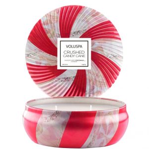 Voluspa Crushed Candy Cane 3-wick Candle