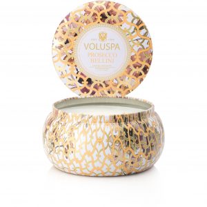 Voluspa Maison Blanc Prosecco Bellini 2-wick Maison Metallo Candle 113