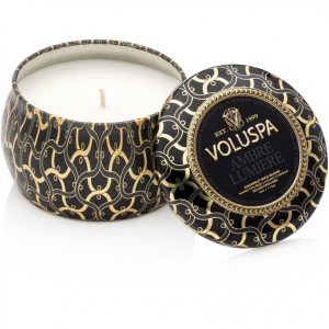Voluspa Maison Noir Ambre Lumiere Decorative Tin Candle 113 g