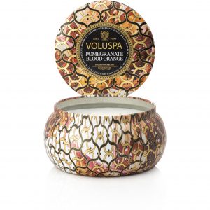 Voluspa Maison Noir Pomegranate Blood Orange 2-wick Maison Metallo Can