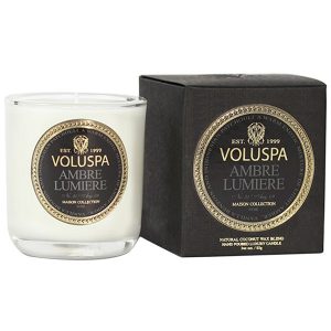 Voluspa Ambre Lumiere Maison Noir Classic Candle Votive 25 h