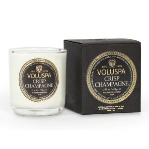 Voluspa Crisp Champagne Maison Noir Classic Candle Votive 25 h