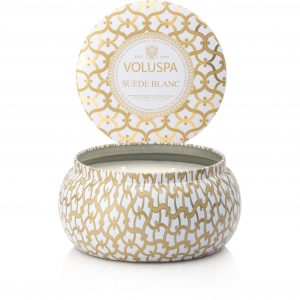 Voluspa Suede Blanc 2-Wick Maison Metallo Candle 312 ml