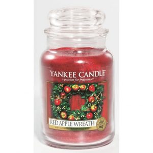 Yankee Candle Red Apple Wreath Christmas Scent Large Jar