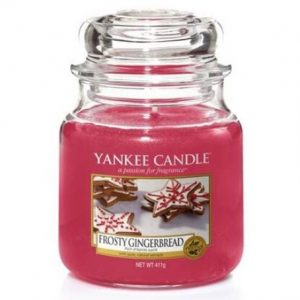 Yankee Candle Frosty Gingerbread Christmas Scent Medium Jar