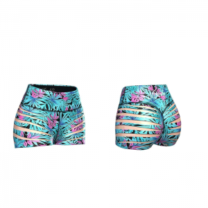 Shredder Hotpants, Turquoise/Pink