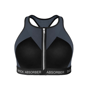 Infinity Power Bra, Slate Grey/Black