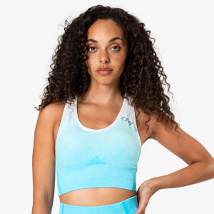 ICIW Ombre Seamless Sports Bra, Ocean Blue