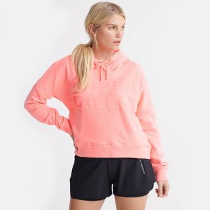 Core Sport Crop Hood, Phosphorescent Coral