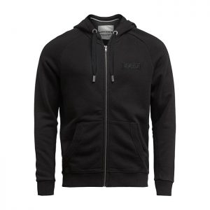 Borg Sport Zip Hood, Black Beauty