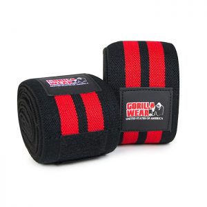Knee Wraps, black/red, 2 m