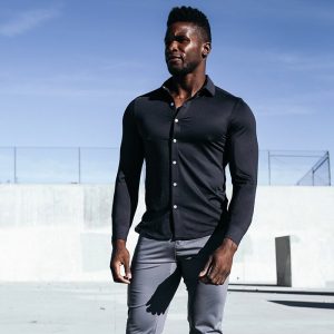 Motive Dress Shirt Long Sleeve, Navy