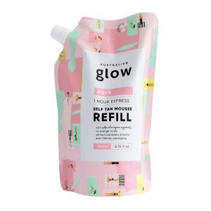 Glow Express Tan Mousse Refill – Dark, 200 ml Australian Glow Itseruskettavat
