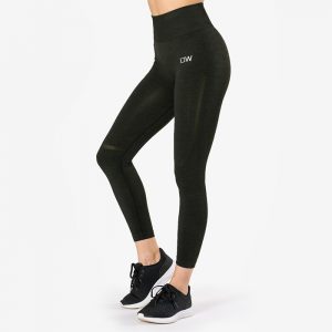 Queen Tights, Dark Green Melange