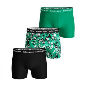 3-Pack BB Fleur De Jardin Sammy Shorts, Mint Leaf