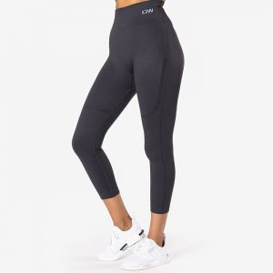 Ribbed Seamless Tights, Graphite