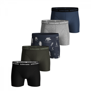 5-Pack Sammy Shorts BB Winter XMAS Print, Mood Indigo