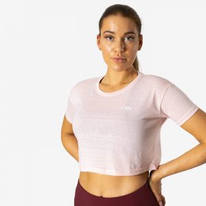 Crop Top T-shirt, Dusty Pink