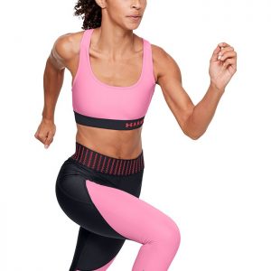 Armour Mid Crossback Bra, Lipstick