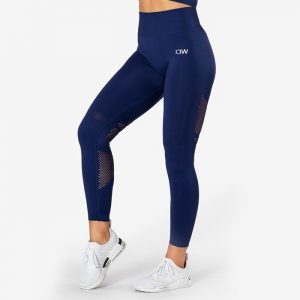 Queen Mesh Tights, Solid Navy
