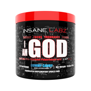 I am GOD Pre-Workout, 25 servings, Gummy Candy