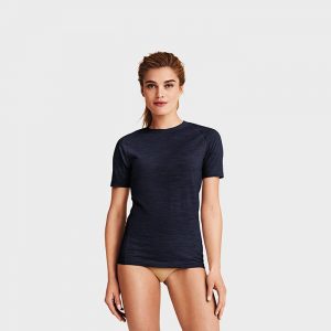 Light Wool T-shirt Women, Dark Navy