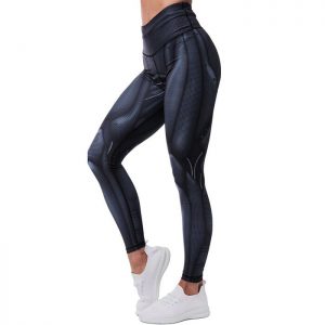 Bulletproof Compression Leggings, Black/White