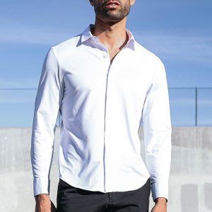 Motive Dress Shirt Long Sleeve, White
