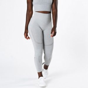 Queen Mesh Seamless 7/8 Tights, Light Grey Melange